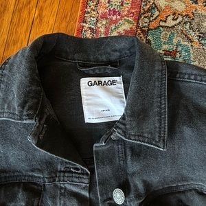 GARAGE BLACK DENIM CROP JEAN JACKET